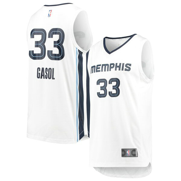 Maillot Memphis Grizzlies Homme Marc Gasol 33 Association Edition Blanc
